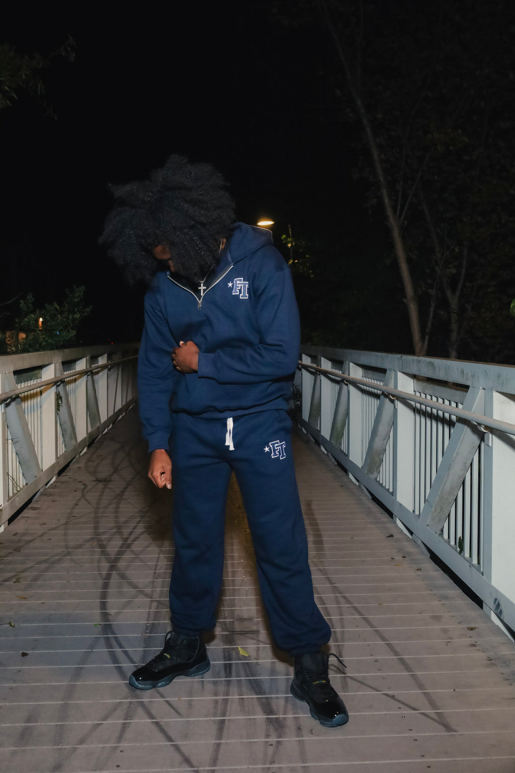 Navy Blue FT quarter zip set