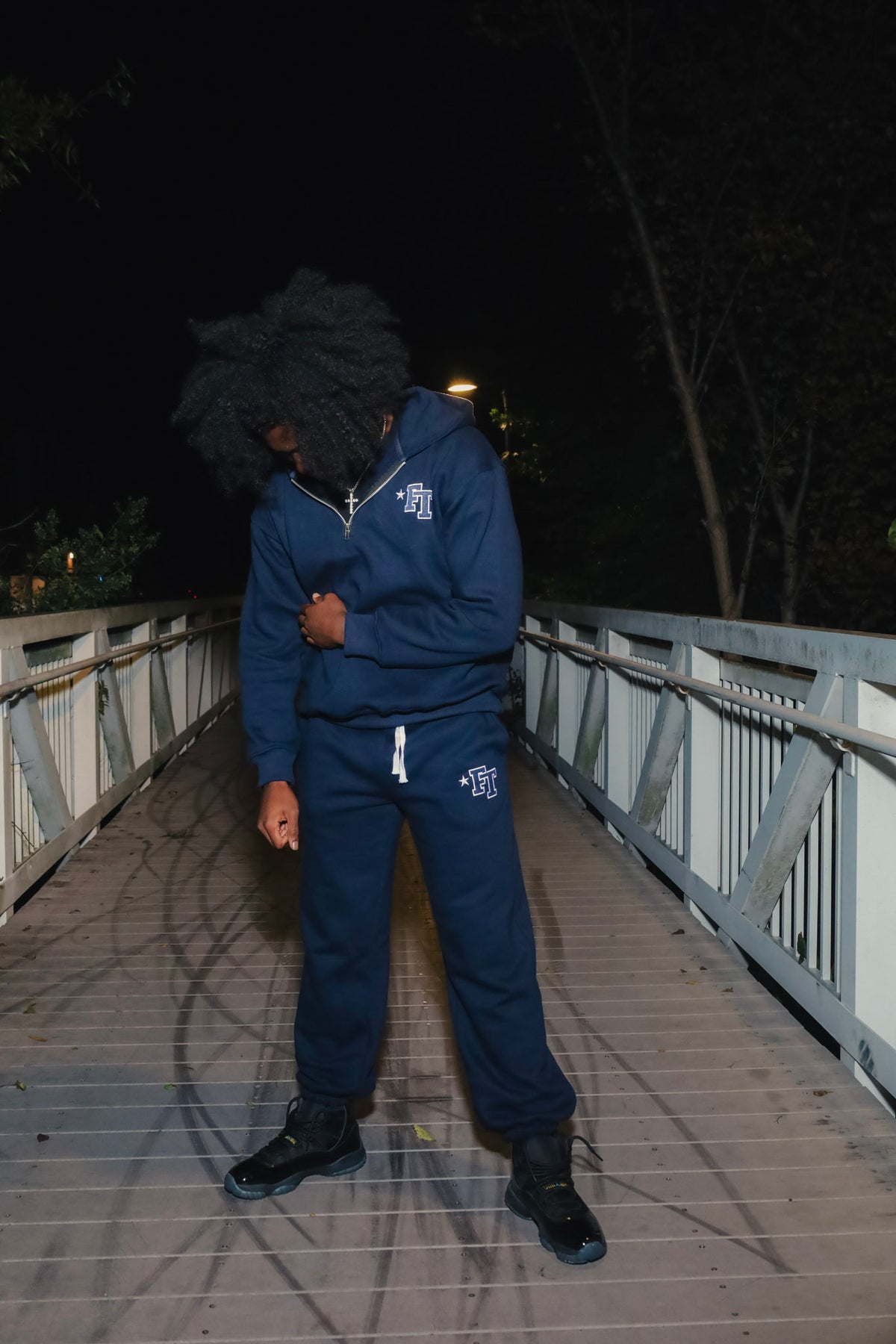 Navy Blue FT quarter zip set