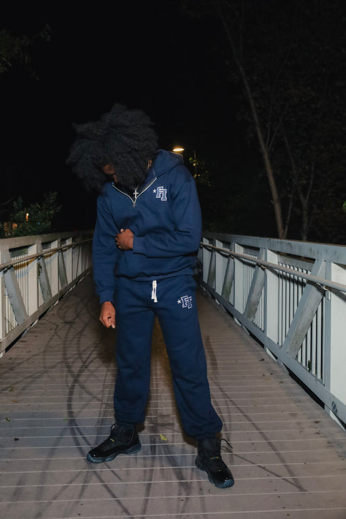 Navy Blue FT quarter zip set